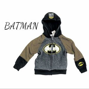 Batman Toddler Black & Yellow Full Zip Hoodie Size 4T